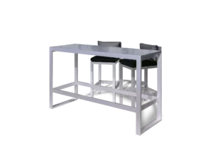 barra desayunador oregon sillones abugar minimalista y elegante comodo y sofisticado de aluminio con dos banquetas elegantes linea exterior