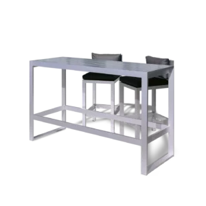 barra desayunador oregon sillones abugar minimalista y elegante comodo y sofisticado de aluminio con dos banquetas elegantes linea exterior