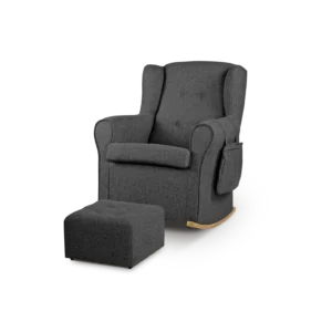 sillon carla individual mecedora con apoya cabeza apoya pie y bolsillo lateral abugar linea clasica
