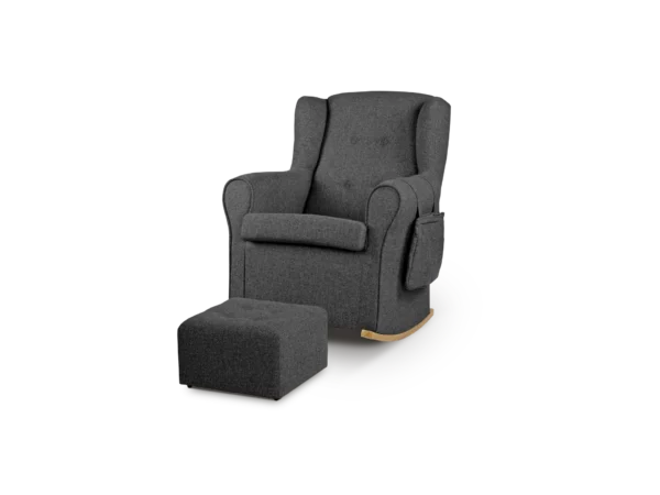 sillon carla individual mecedora con apoya cabeza apoya pie y bolsillo lateral abugar linea clasica