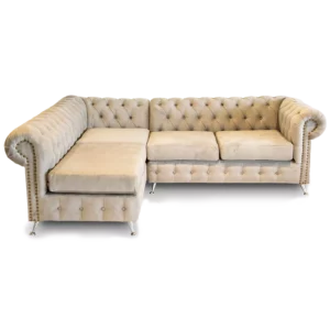 sofa esquinero chesterfield de 3 cuerpos abugar de linea clasica