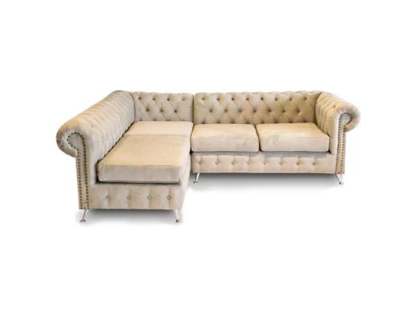 sofa esquinero chesterfield de 3 cuerpos abugar de linea clasica