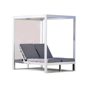 gazebo con dos reposeras individuales lanka sillones abugar minimalista y elegante comodo y sofisticado de aluminio linea exterior