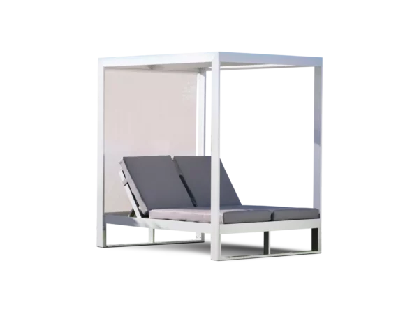 gazebo con dos reposeras individuales lanka sillones abugar minimalista y elegante comodo y sofisticado de aluminio linea exterior