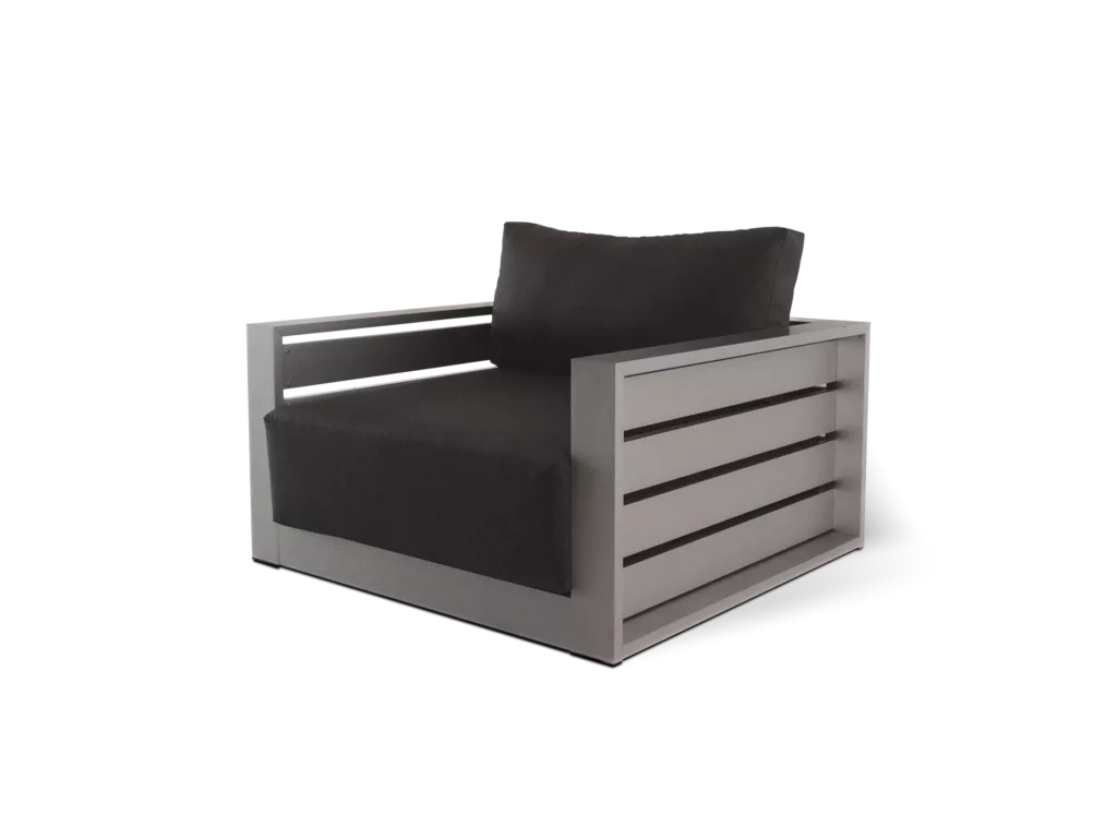sillon individual milo sillones abugar minimalista y elegante comodo y sofisticado de aluminio linea exterior