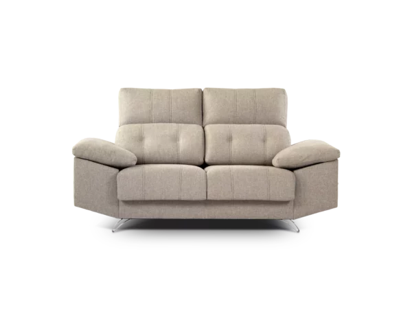 sofa victoriano 2 cuerpos 2 modulos con asientos extensibles con apoya cabeza de 5 posiciones y baulera