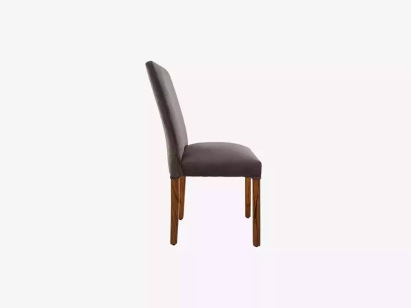 silla enfundada abugar vista lateral derecho color gris en cuero tex