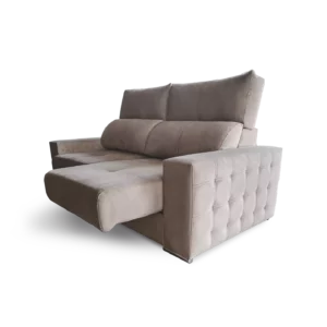 sofa naos 2 cuerpos 2 modulos abugar con asientos extensibles y apoya cabeza con 5 posiciones con un diseño compacto y moderno