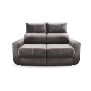 sofa niza 2 cuerpos 2 modulos abugar con asientos extensibles y apoya cabeza con 5 posiciones con un diseño compacto y moderno