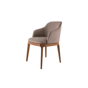silla roma de abugar sillones en cuero tex color chocolate de frente tres cuartos
