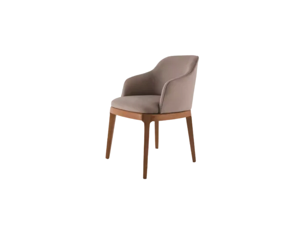 silla roma de abugar sillones en cuero tex color chocolate de frente tres cuartos
