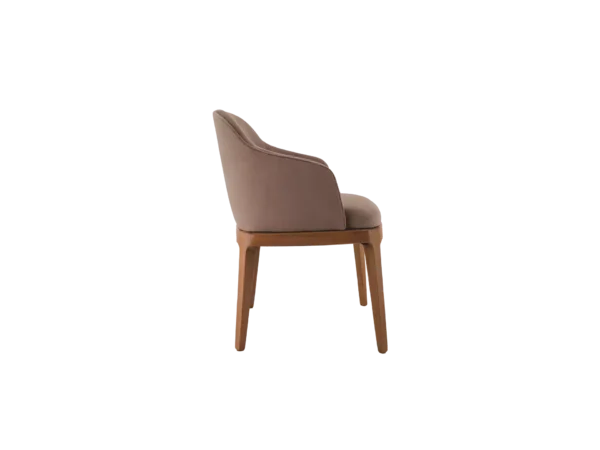 silla roma de abugar sillones en cuero tex color chocolate vista de lado
