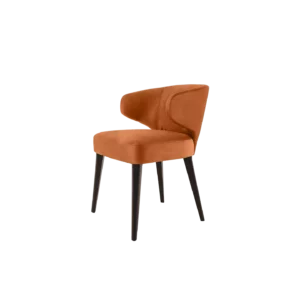 silla sidney abugar vista frente tres cuartos salmon