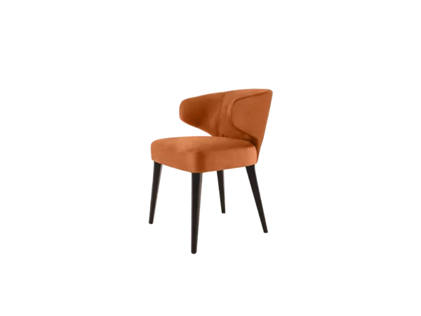 silla sidney abugar vista frente tres cuartos salmon