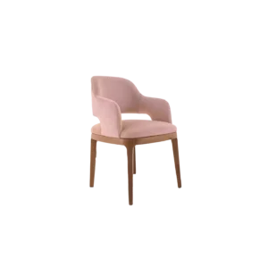 abugar sillones silla praga pana rosa vista de frente tres cuartos