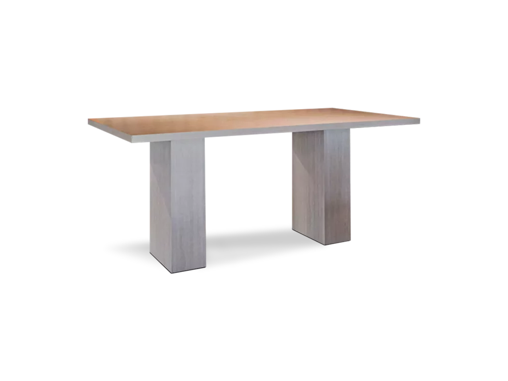 mesa venecia de 2 patas abugar vista de frente tres cuartos