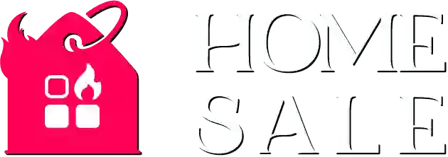 logo marca de home sale de abugar 40 porciento de descuento pagando en efectivo y 12 cuotas sin interes version horizontal