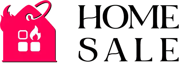 logo marca de home sale de abugar 40 porciento de descuento pagando en efectivo y 12 cuotas sin interes version horizontal y letras negras